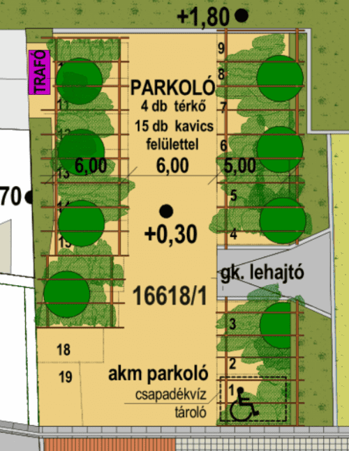 20 állásos nyitott parkoló - Agora Lakópark